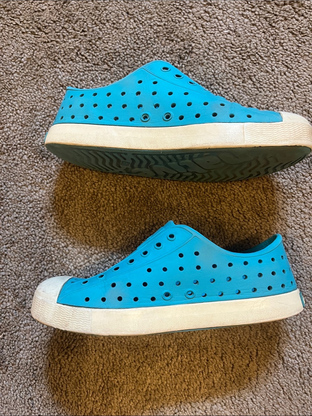 Native Kids Teal Slip-On Sneakers with White Toe Caps - Picture 3 of 4